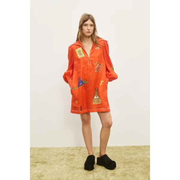 Alemais Contemporary Wardrobe Dress_Sd Montie Shirtdress — designer powerwear from Luxury Shoes 