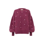 Alemais Contemporary Wardrobe Top_Knitwear Elia Mulberry Balloon Sweater — designer powerwear from Luxury Shoes 