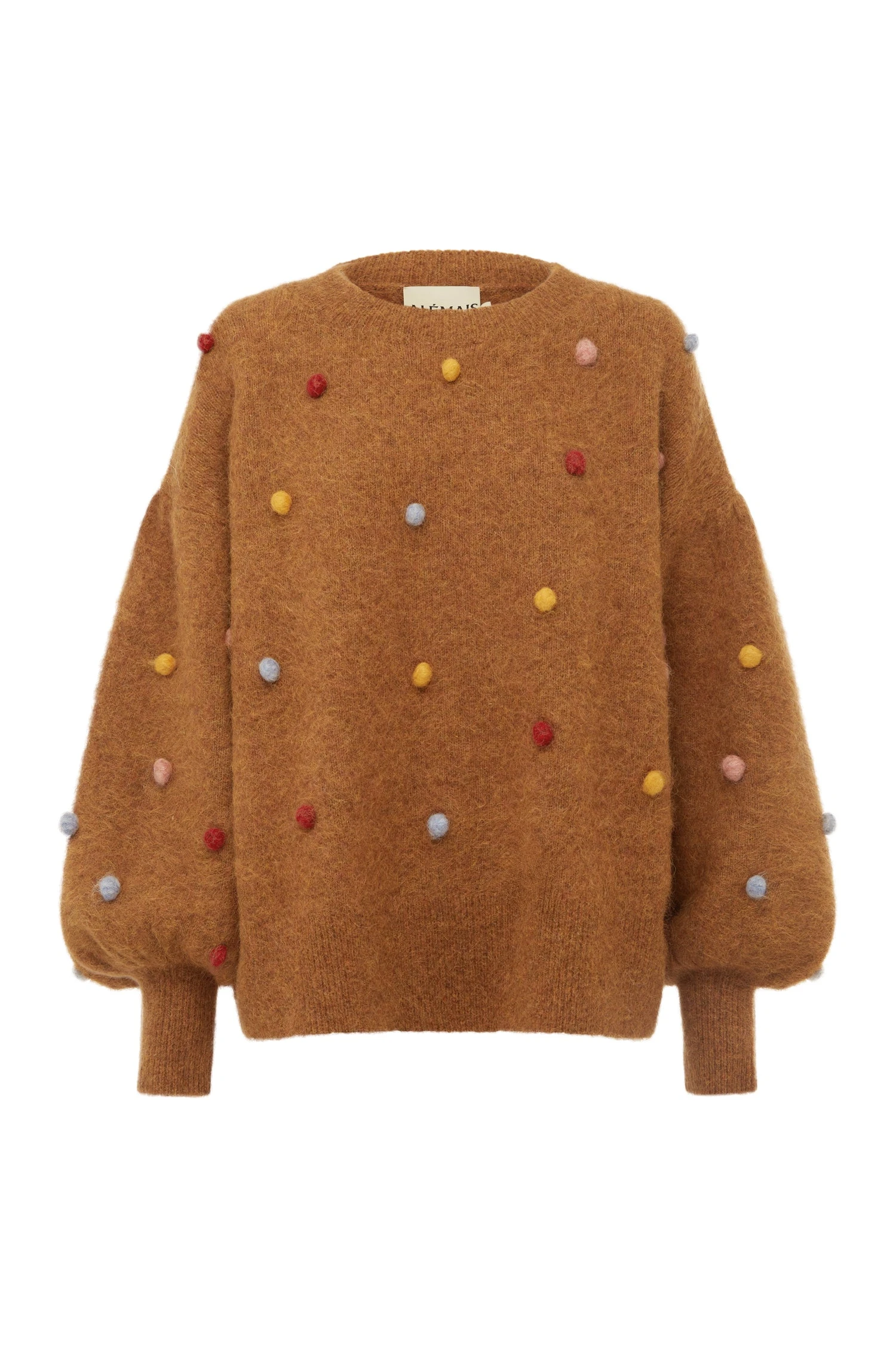 Alemais Alemais Contemporary Wardrobe TopKnitwear Elia Mulberry Balloon Sweater — designer powerwear from Luxury Shoes