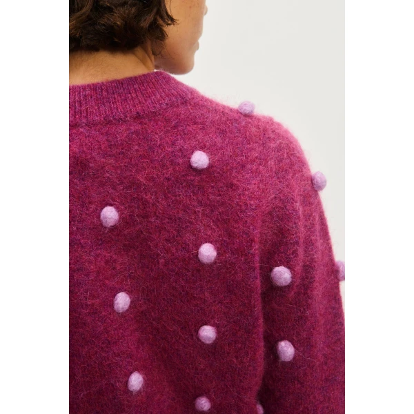 Alemais Contemporary Wardrobe TopKnitwear Elia Mulberry Cropped Cardigan — designer powerwear from Luxury Shoes 