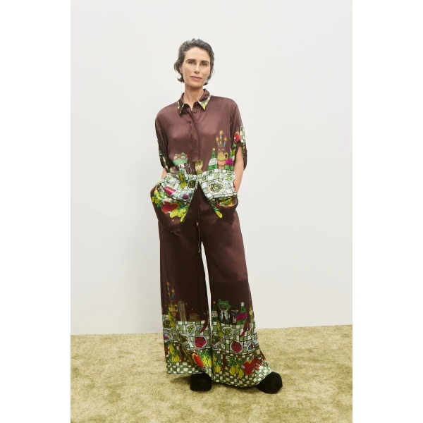 Alemais Contemporary Wardrobe Pant Fredo Silk Pant — designer powerwear from Luxury Shoes 