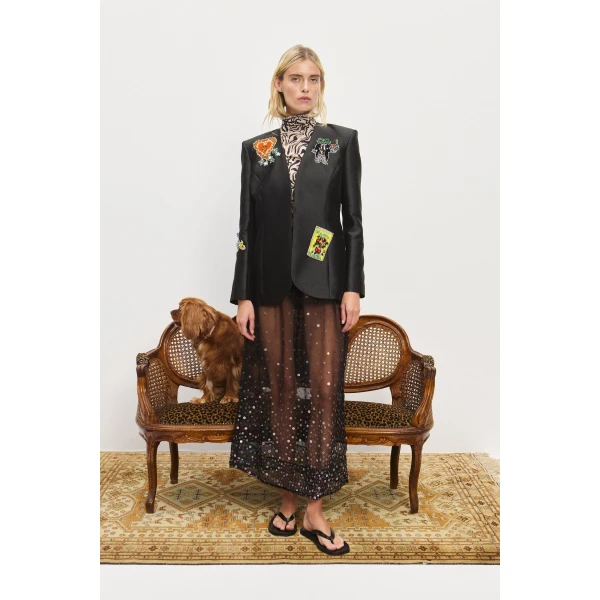 Alemais Contemporary Wardrobe Jacket Ginger Embellished Blazer — designer powerwear from Luxury Shoes 