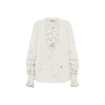 Alemais Alemais Contemporary Wardrobe Top Giulia Embroidered Blouse — designer powerwear from Luxury Shoes