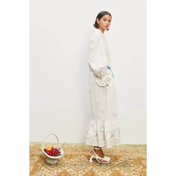 Alemais Contemporary Wardrobe Dress_Midi Giulia Embroidered Midi Dress — designer powerwear from Luxury Shoes 