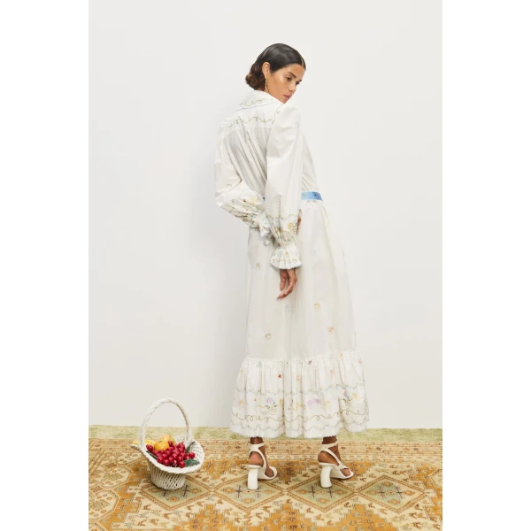 Alemais Contemporary Wardrobe Dress_Midi Giulia Embroidered Midi Dress — designer powerwear from Luxury Shoes 