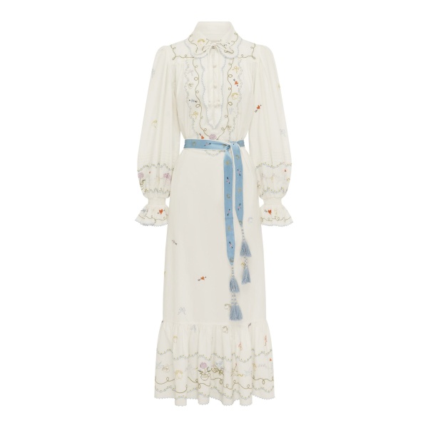 Alemais Contemporary Wardrobe Dress_Midi Giulia Embroidered Midi Dress — designer powerwear from Luxury Shoes 