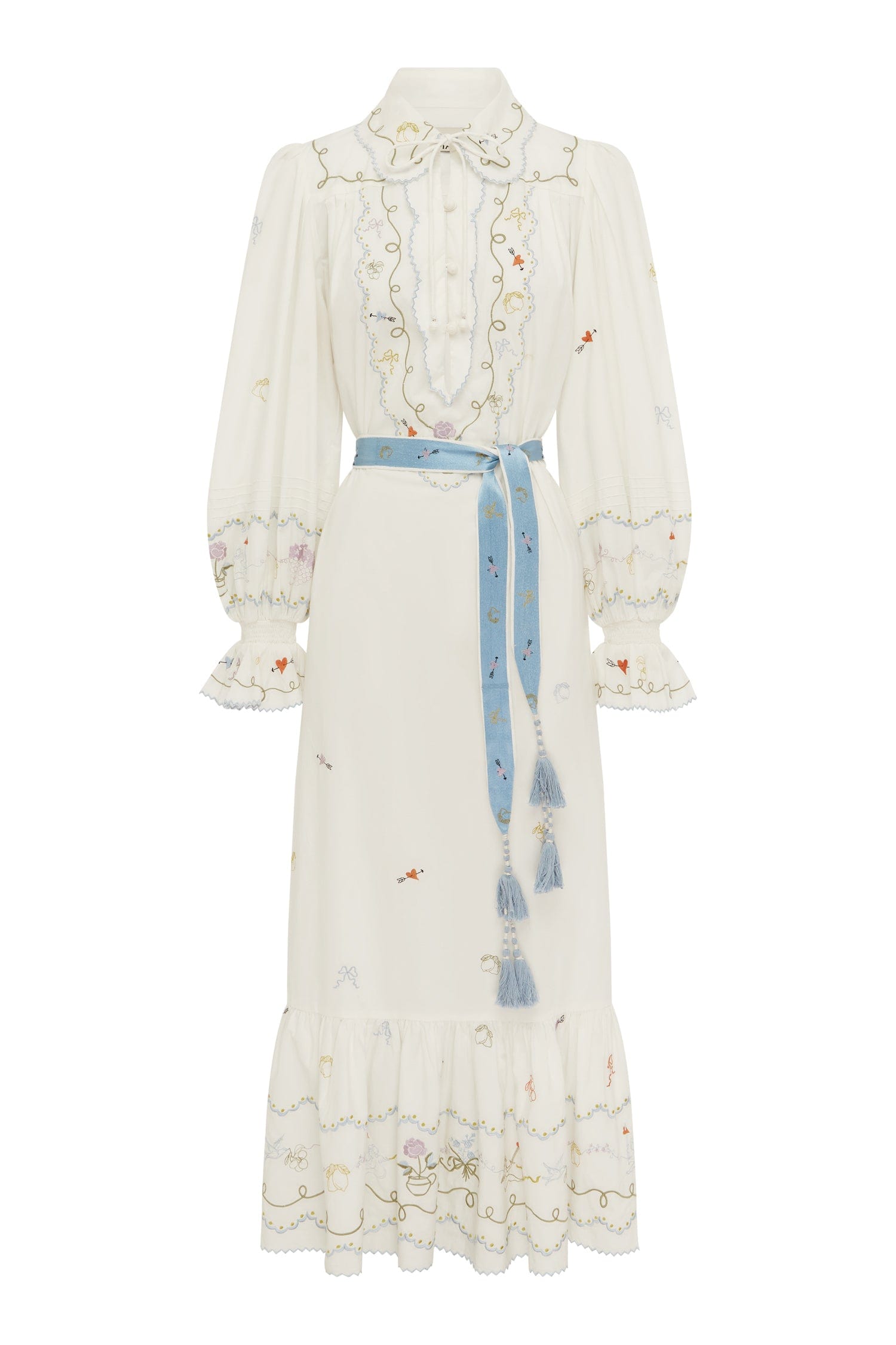 Alemais Contemporary Wardrobe Dress_Midi Giulia Embroidered Midi Dress — designer powerwear from Luxury Shoes 