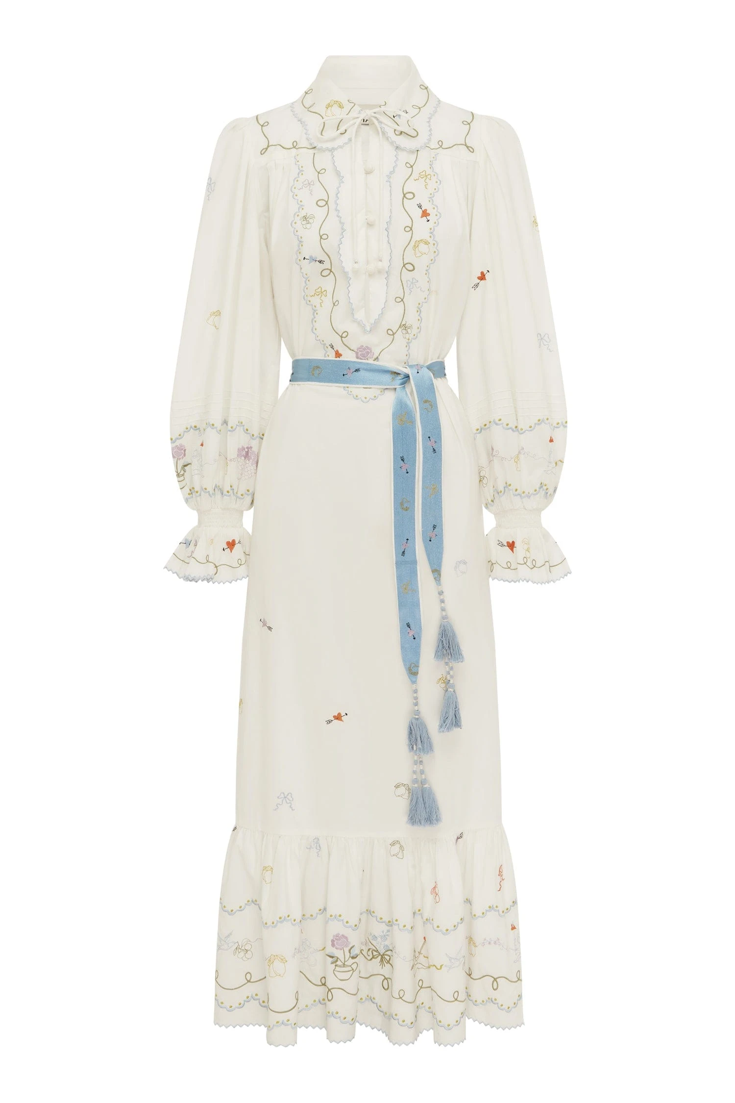 Alemais Alemais Contemporary Wardrobe Dress_Midi Giulia Embroidered Midi Dress — designer powerwear from Luxury Shoes