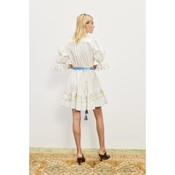 Alemais Contemporary Wardrobe Dress_Mini Giulia Embroidered Mini Dress — designer powerwear from Luxury Shoes 