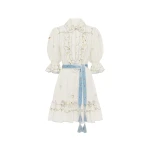 Alemais Contemporary Wardrobe Dress_Mini Giulia Embroidered Mini Dress — designer powerwear from Luxury Shoes 
