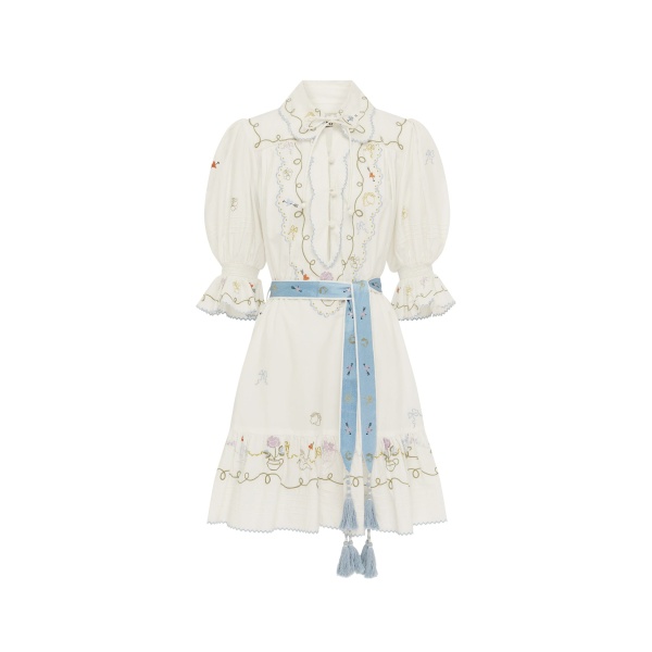 Alemais Contemporary Wardrobe Dress_Mini Giulia Embroidered Mini Dress — designer powerwear from Luxury Shoes 