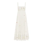Alemais Contemporary Wardrobe Dress_Midi Giulia Embroidered Sundress — designer powerwear from Luxury Shoes 