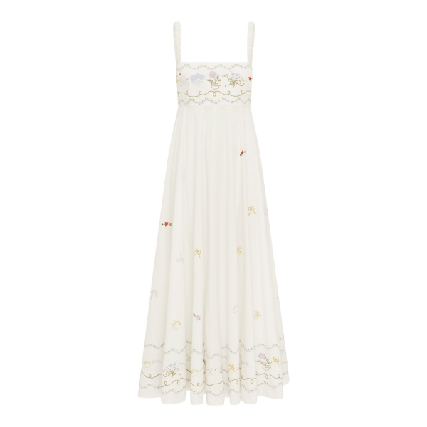 Alemais Contemporary Wardrobe Dress_Midi Giulia Embroidered Sundress — designer powerwear from Luxury Shoes 