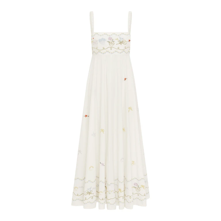 Alemais Contemporary Wardrobe Dress_Midi Giulia Embroidered Sundress — designer powerwear from Luxury Shoes 