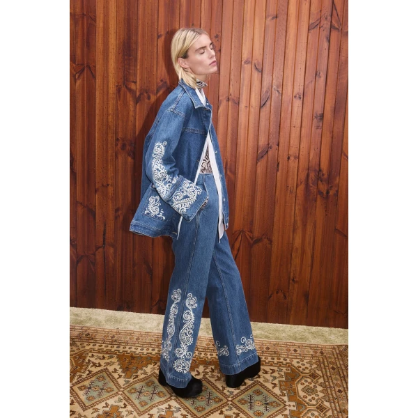 Alemais Contemporary Wardrobe Jacket Jacones Denim Jacket — designer powerwear from Luxury Shoes 