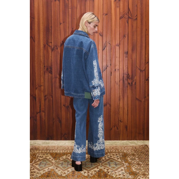Alemais Contemporary Wardrobe Jacket Jacones Denim Jacket — designer powerwear from Luxury Shoes 