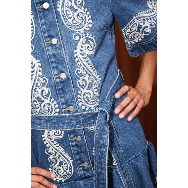 Alemais Contemporary Wardrobe Dress_Mini Jacones Denim Mini Dress — designer powerwear from Luxury Shoes 