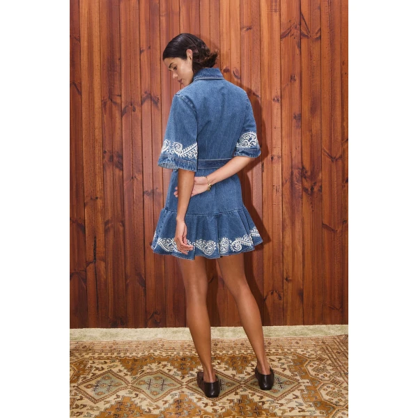 Alemais Contemporary Wardrobe Dress_Mini Jacones Denim Mini Dress — designer powerwear from Luxury Shoes 