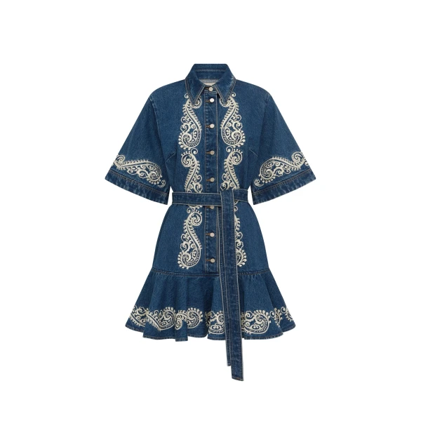 Alemais Contemporary Wardrobe Dress_Mini Jacones Denim Mini Dress — designer powerwear from Luxury Shoes 