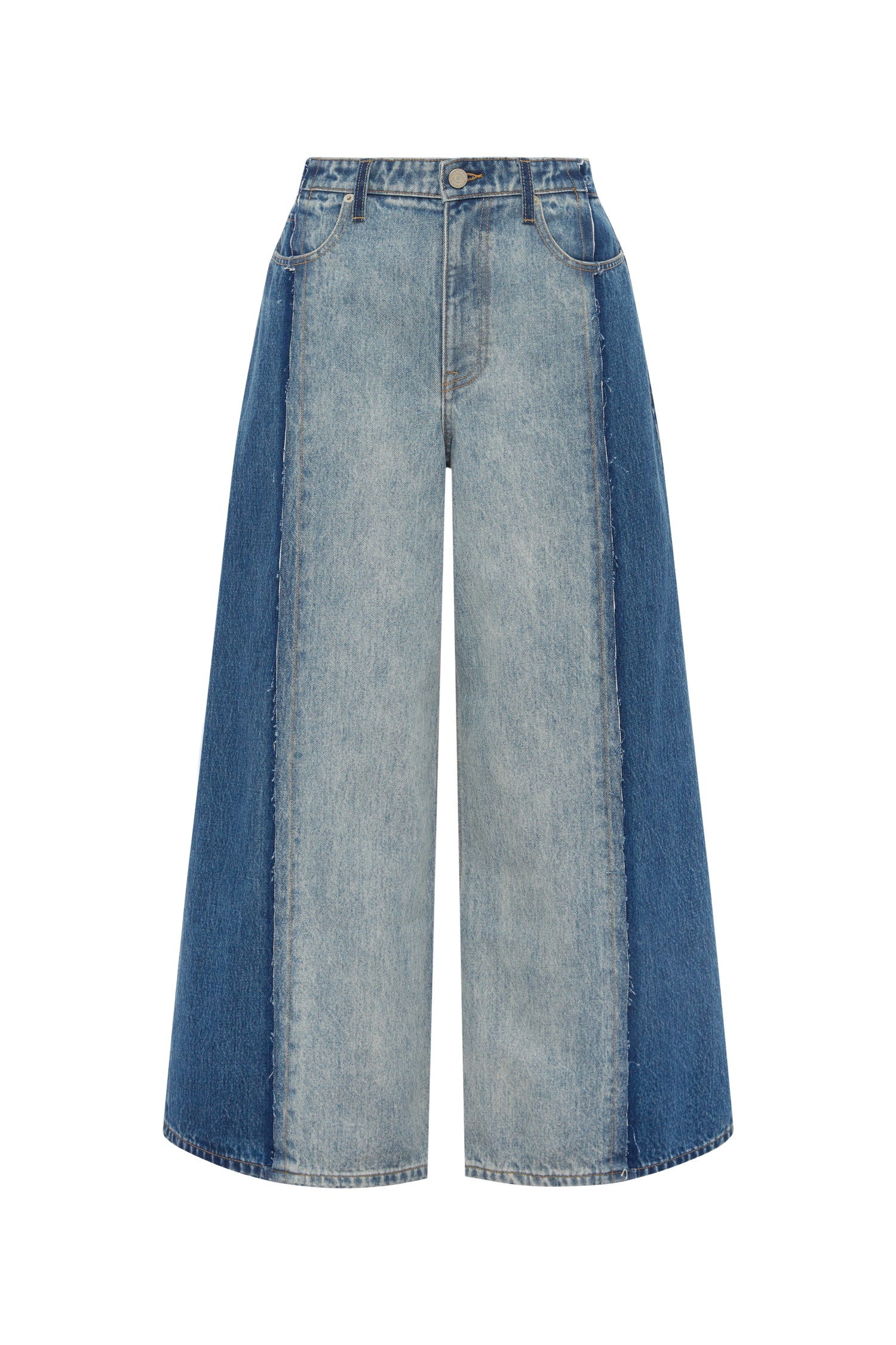 Alemais Contemporary Wardrobe Pant Jacones Spliced Denim Jean — designer powerwear from Luxury Shoes 