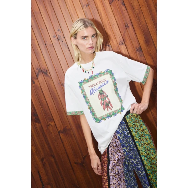 Alemais Contemporary Wardrobe Top_T-Shirt Katerina Chilli Tee — designer powerwear from Luxury Shoes 