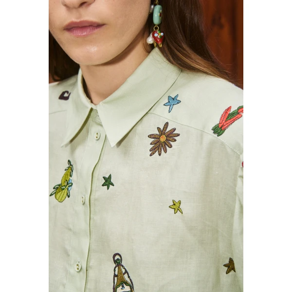 Alemais Contemporary Wardrobe Shirt Montie Shirt — designer powerwear from Luxury Shoes 