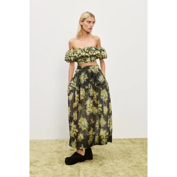 Alemais Contemporary Wardrobe Top Nina Off Shoulder Top — designer powerwear from Luxury Shoes 