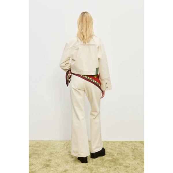 Alemais Contemporary Wardrobe Jacket Norma Cropped Denim Jacket — designer powerwear from Luxury Shoes 