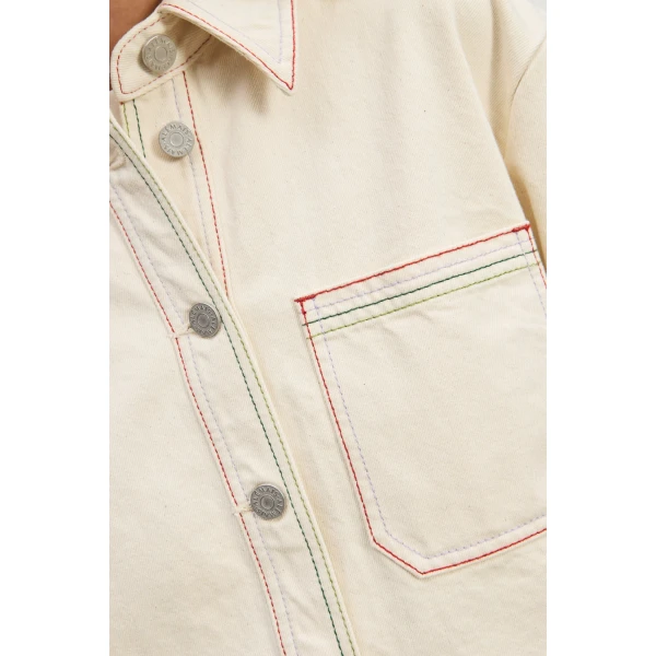 Alemais Contemporary Wardrobe Jacket Norma Cropped Denim Jacket — designer powerwear from Luxury Shoes 