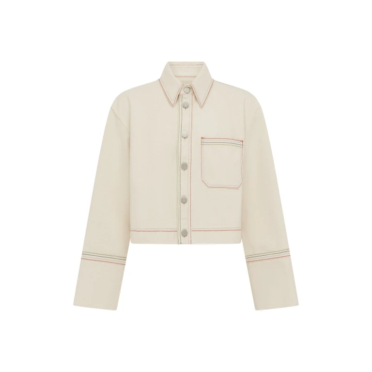 Alemais Contemporary Wardrobe Jacket Norma Cropped Denim Jacket — designer powerwear from Luxury Shoes 
