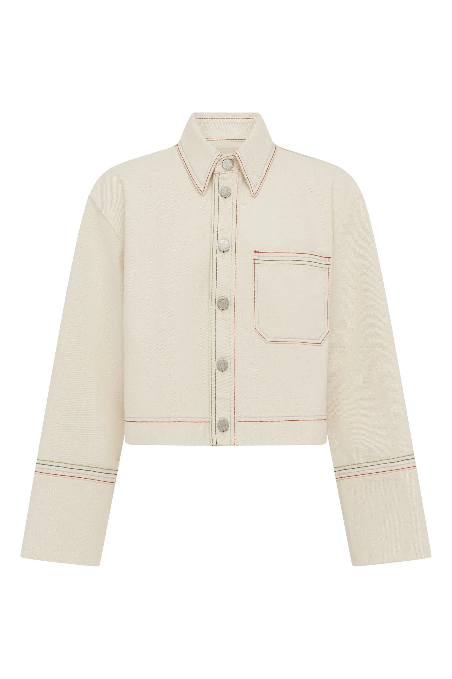 Alemais Alemais Contemporary Wardrobe Jacket Norma Cropped Denim Jacket — designer powerwear from Luxury Shoes