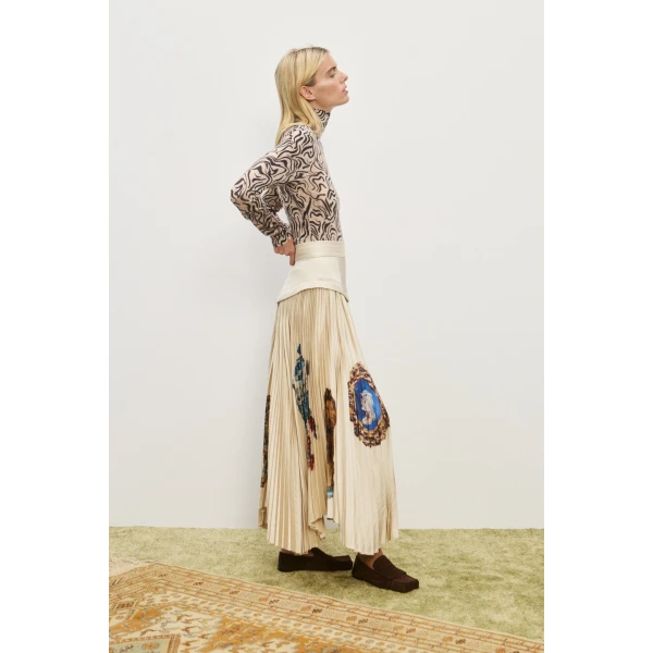 Alemais Contemporary Wardrobe Skirt Orazio Pleated Skirt — designer powerwear from Luxury Shoes 