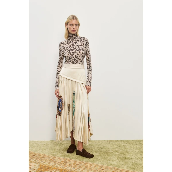 Alemais Contemporary Wardrobe Skirt Orazio Pleated Skirt — designer powerwear from Luxury Shoes 