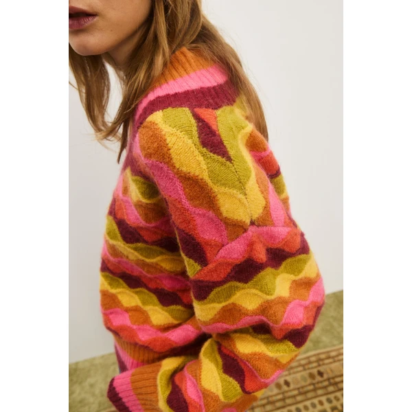 Alemais Contemporary Wardrobe TopKnitwear Rocco V Neck Sweater — designer powerwear from Luxury Shoes 