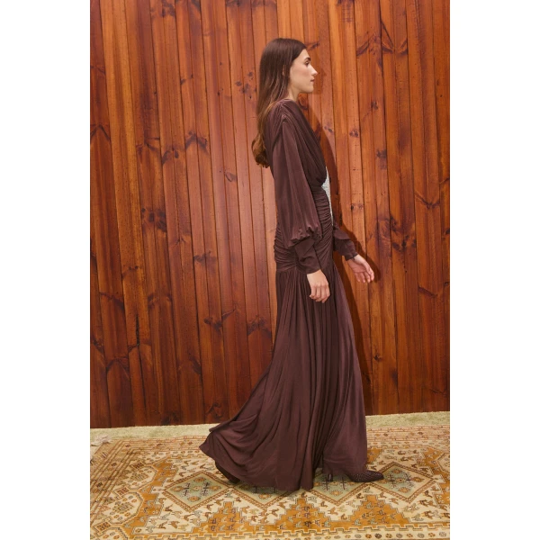 Alemais Contemporary Wardrobe Dress_Gown Silvio Ruched Midi Dress — designer powerwear from Luxury Shoes 
