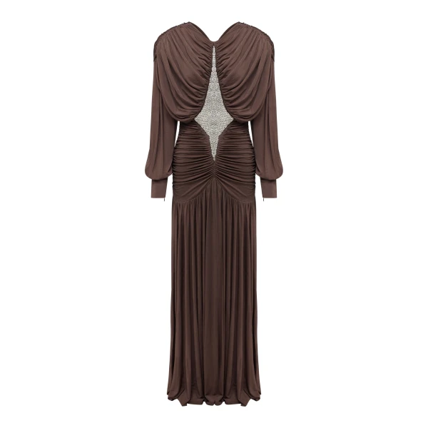 Alemais Contemporary Wardrobe Dress_Gown Silvio Ruched Midi Dress — designer powerwear from Luxury Shoes 