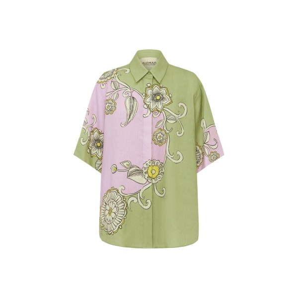 Alemais Contemporary Wardrobe Shirt Sora Shirt — designer powerwear from Luxury Shoes 
