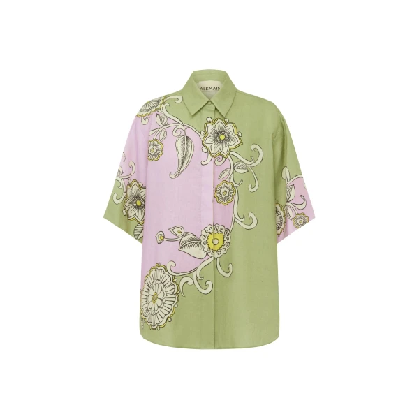 Alemais Contemporary Wardrobe Shirt Sora Shirt — designer powerwear from Luxury Shoes 