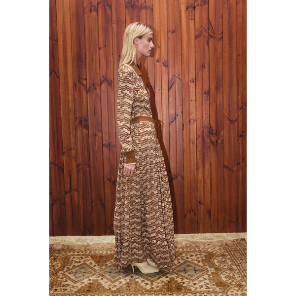 Alemais Contemporary Wardrobe Dress_Midi Stefanie Knit Shirtdress — designer powerwear from Luxury Shoes 