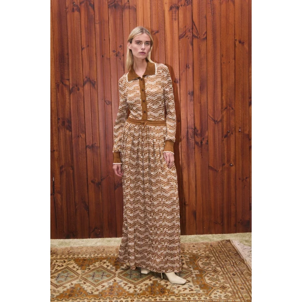 Alemais Contemporary Wardrobe Dress_Midi Stefanie Knit Shirtdress — designer powerwear from Luxury Shoes 