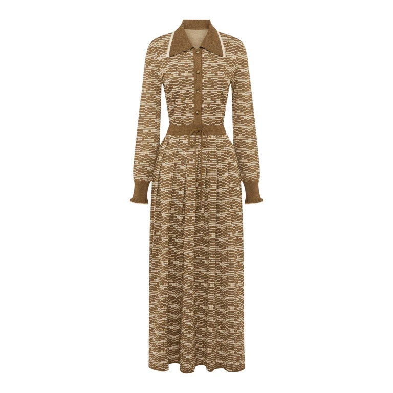 Alemais Contemporary Wardrobe Dress_Midi Stefanie Knit Shirtdress — designer powerwear from Luxury Shoes 