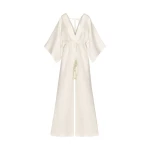 Andres Otalora Colombian Designer Jumpsuit - Luxury Womenswear Andres Otalora luxury designer Jumpsuit with bold silhouette in linen