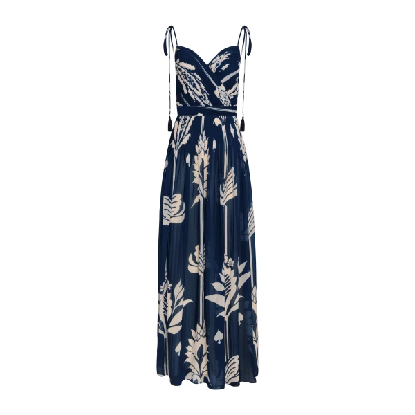 Andres Otalora luxury designer Dress with bold silhouette in linen