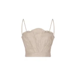 Andres Otalora Colombian Designer Top - Luxury Womenswear Andres Otalora luxury designer Top with bold silhouette in linen