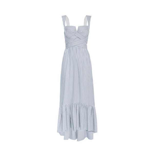 Andres Otalora luxury designer Dress with bold silhouette in linen