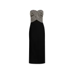 Andres Otalora luxury designer Dress with bold silhouette in linen