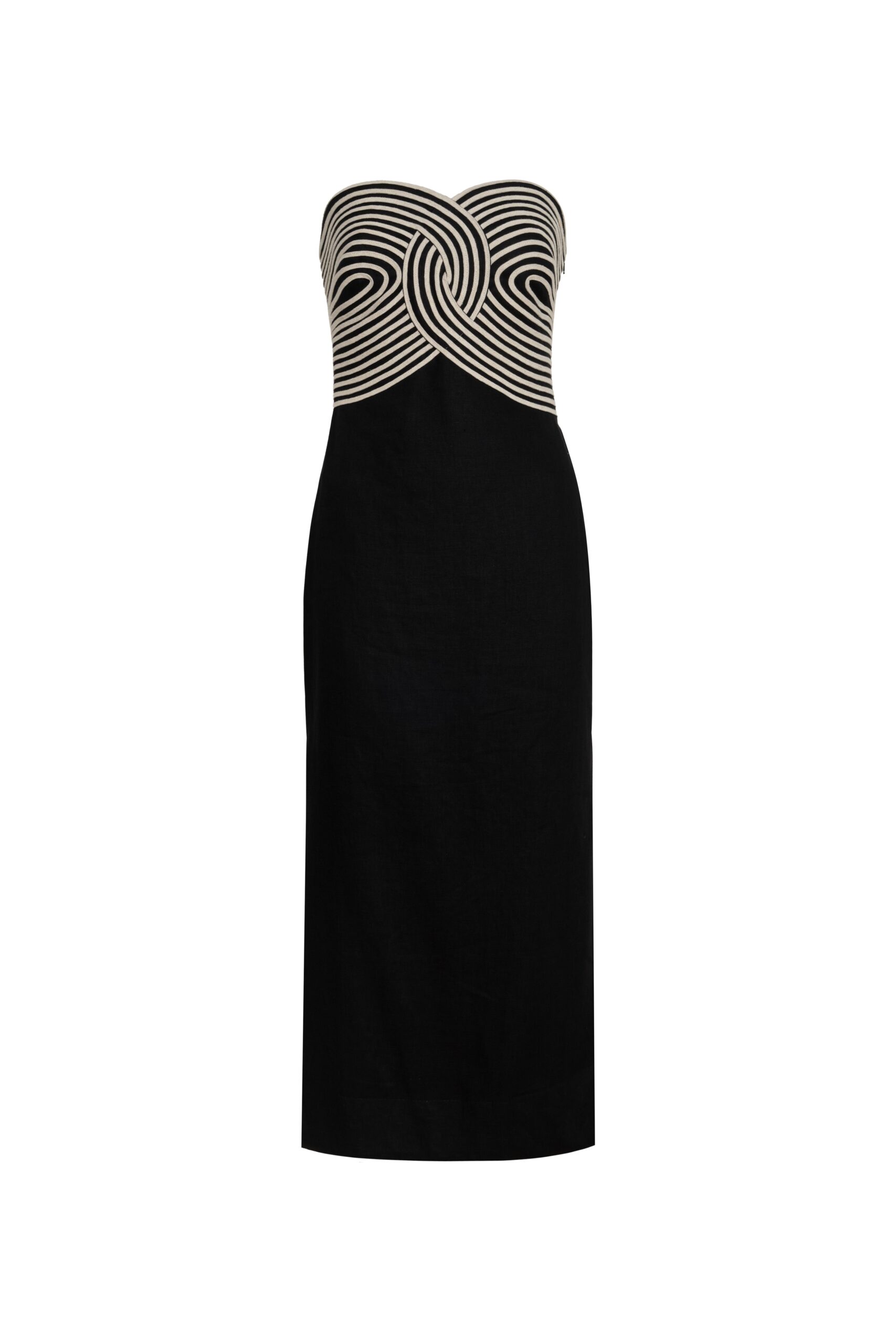 Andres Otalora Colombian Designer Dress - Luxury Womenswear Andres Otalora luxury designer Dress with bold silhouette in linen