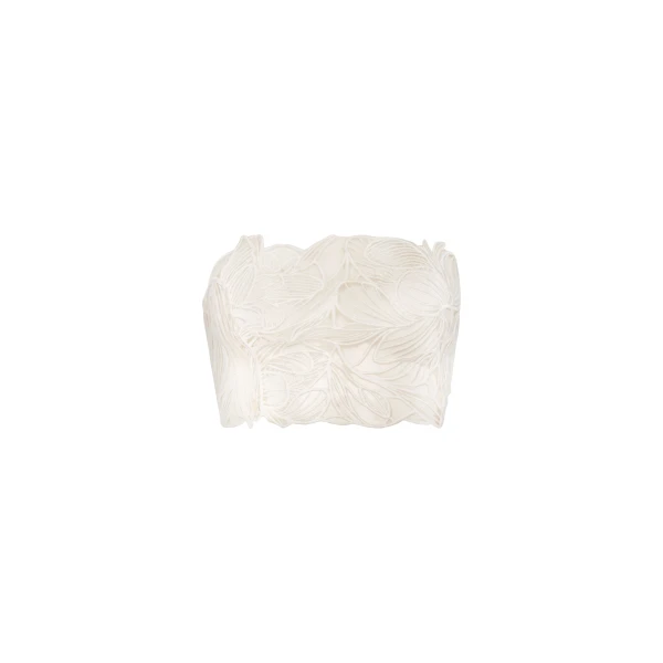 Andres Otalora luxury designer Top with bold silhouette in linen