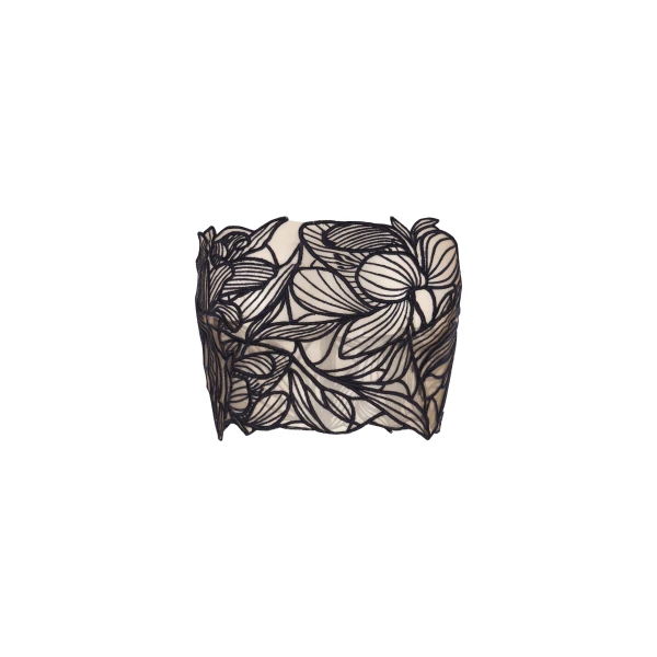 Andres Otalora luxury designer Top with bold silhouette in linen