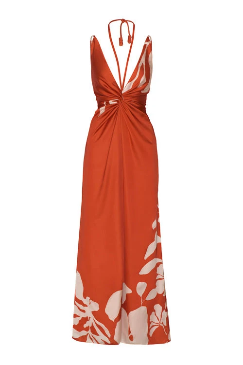 Andres Otalora Colombian Designer Dress - Luxury Womenswear Andres Otalora luxury designer Dress with bold silhouette in linen